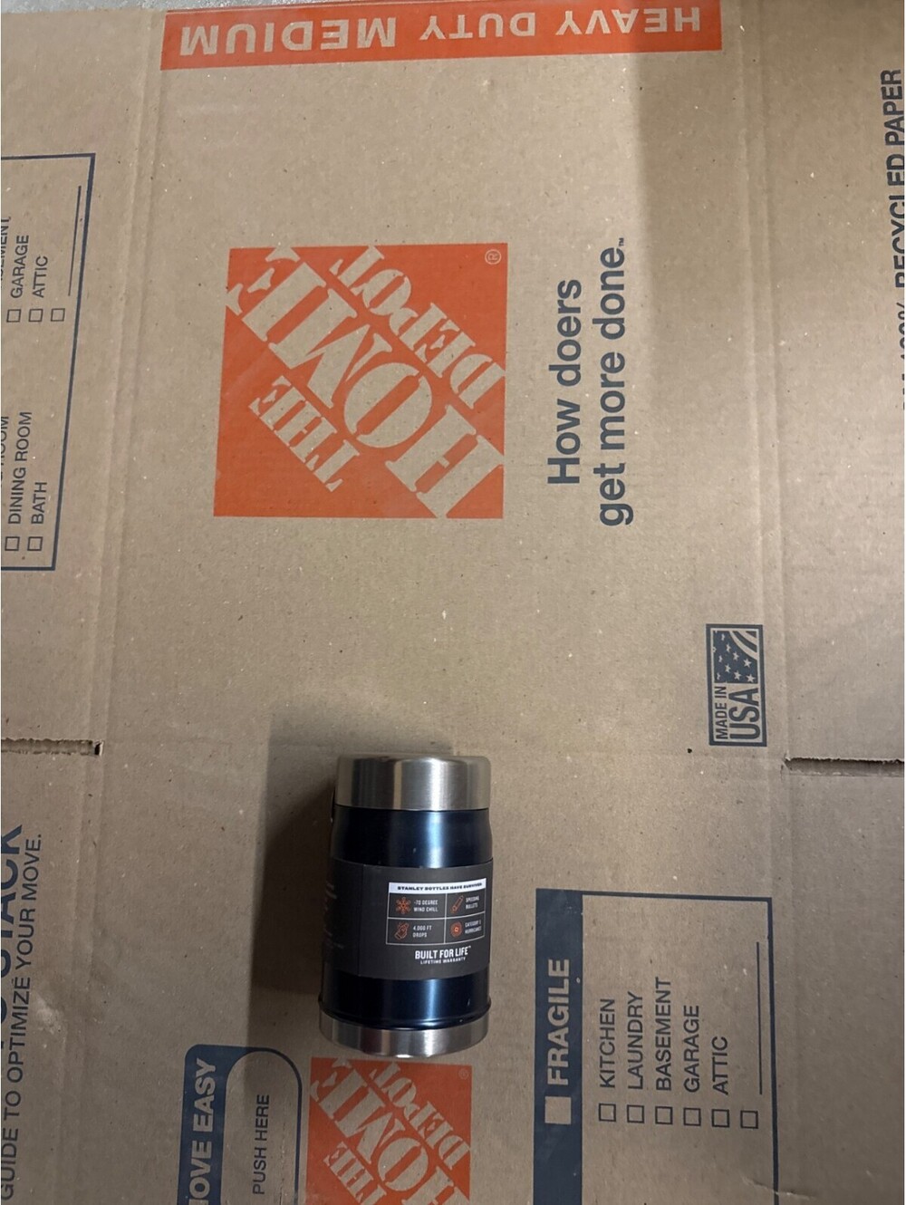 Stanley Classic Vacuum Food Jar 14 oz Navy Insulated Thermos New - Picture 2 of 2